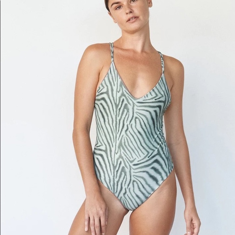 Acacia Swimwear Crew one piece swimsuit Savannah Animal Print